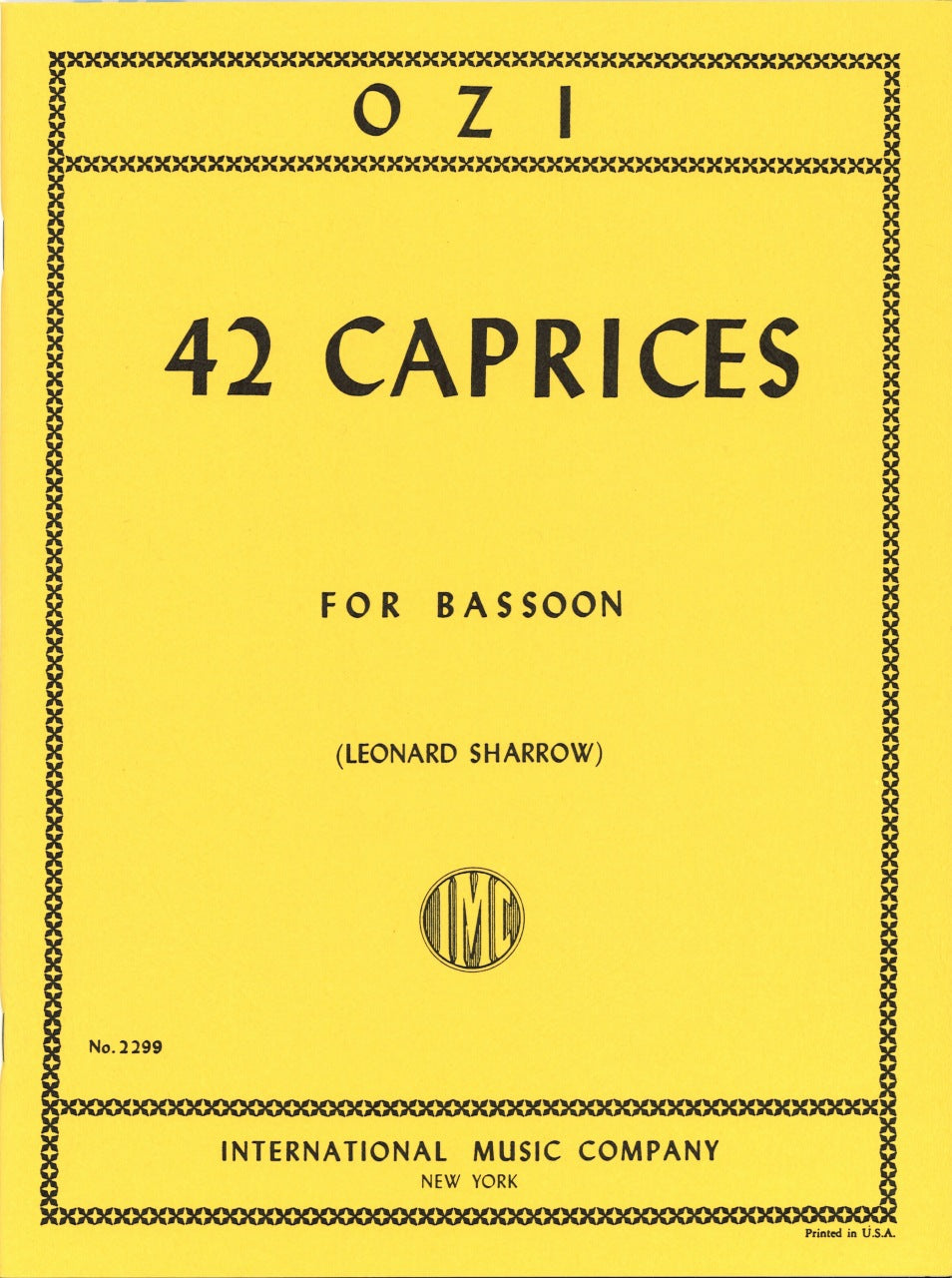 Ozi, 42 Caprices for Bassoon (Scharrow) (IMC)