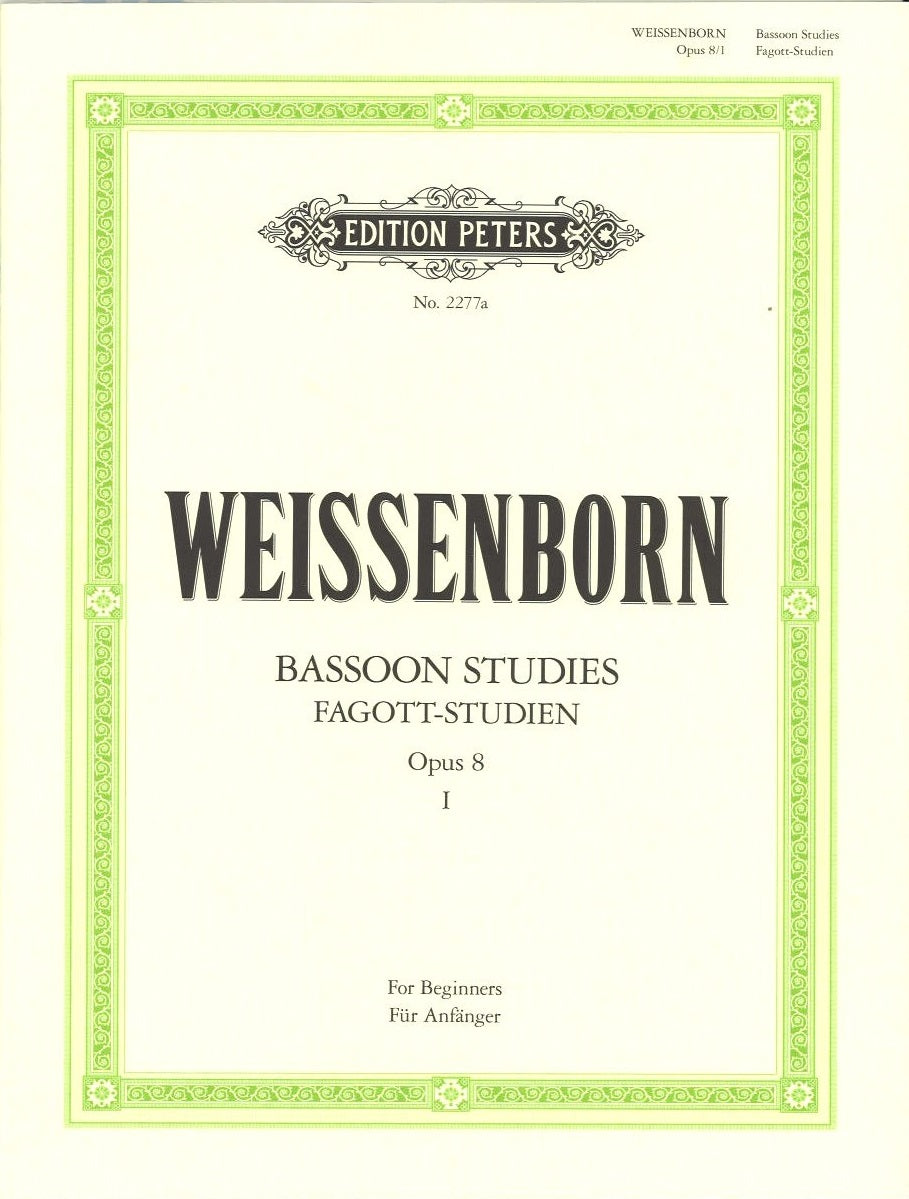 Weissenborn, Bassoon Studies op. 8, I (Peters)