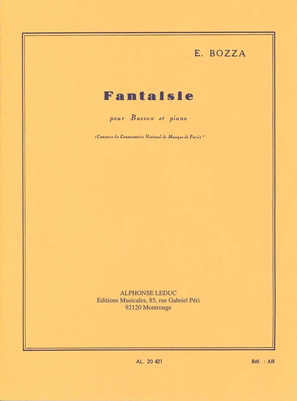 Bozza, Fantaisie (Bn,Pf) (Leduc)