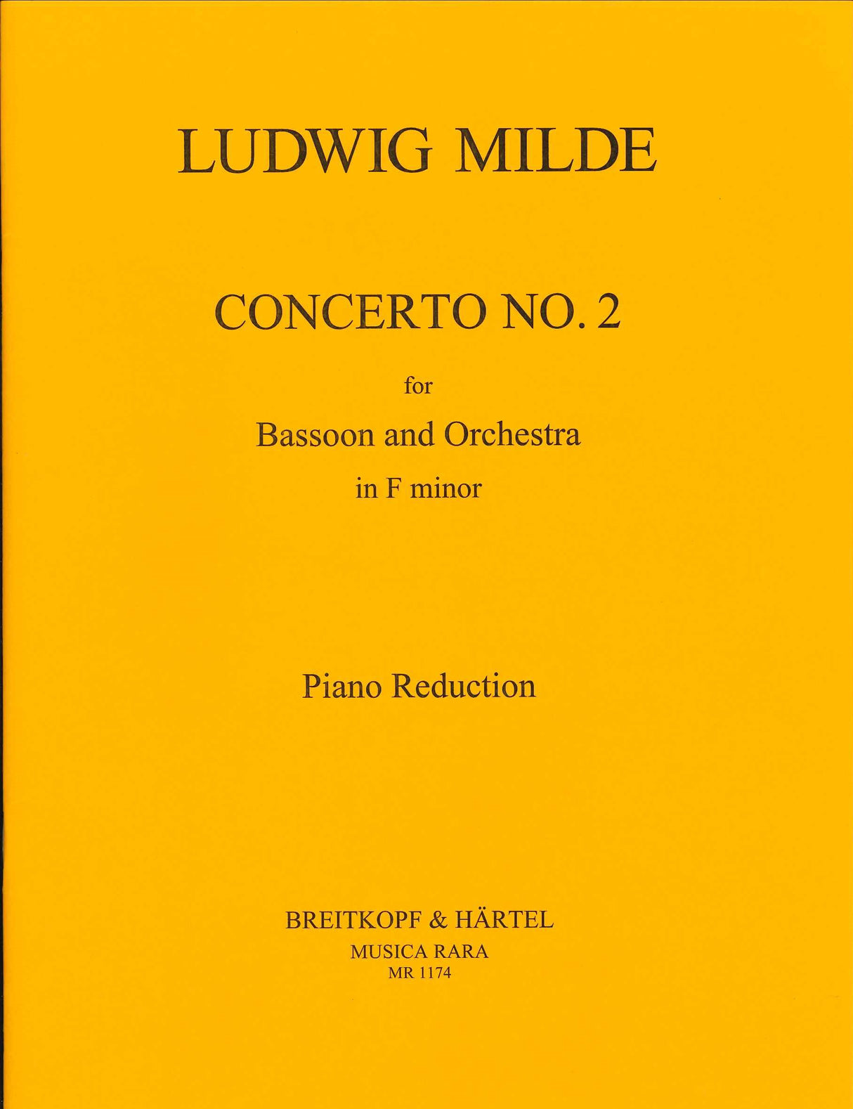 Milde, Concerto No. 2 f minor (Musica Rara)