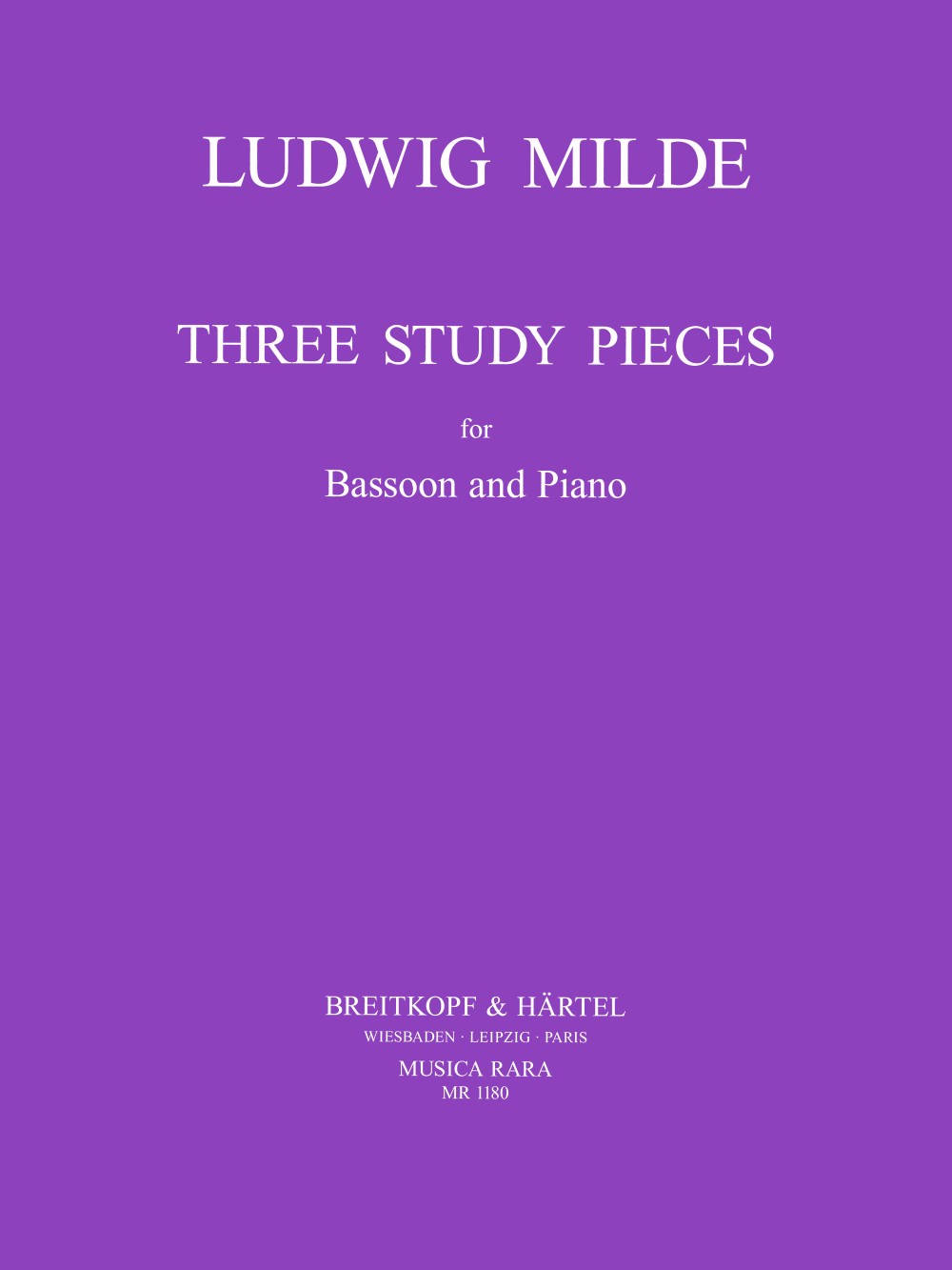 Milde, 3 Study Pieces (Bn,Pf) (Musica Rara)