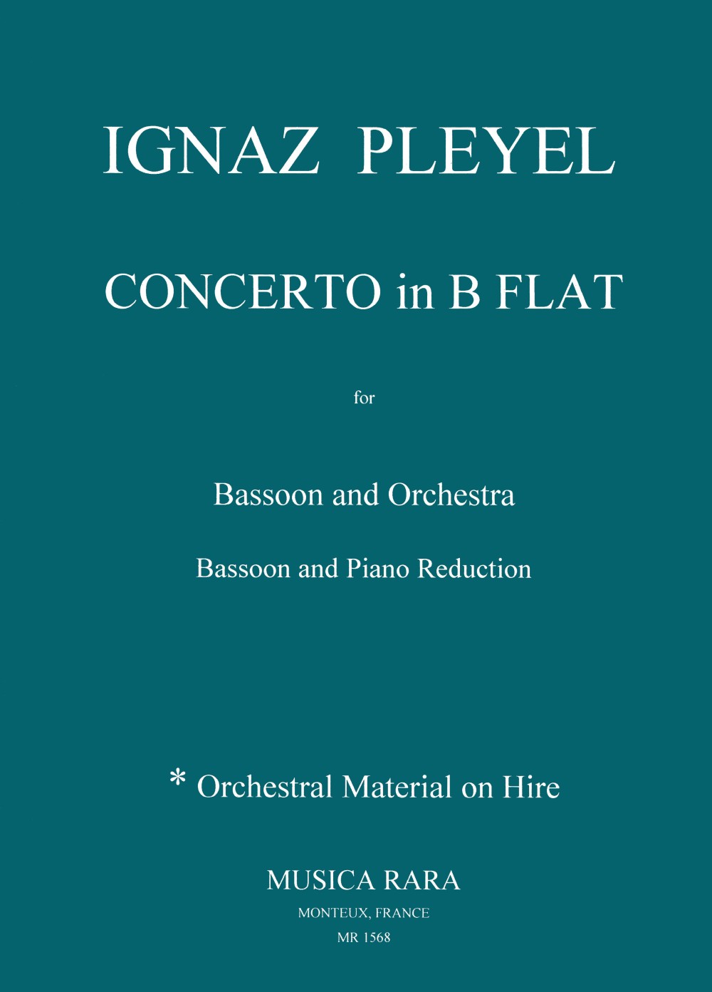 Pleyel, Concerto in Bb (Musica Rara)