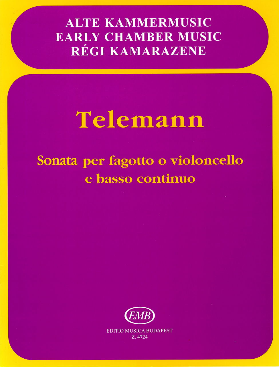 Telemann, Sonata in Eb (Bn/Vc,Bc) (Editio Musica Budapest)