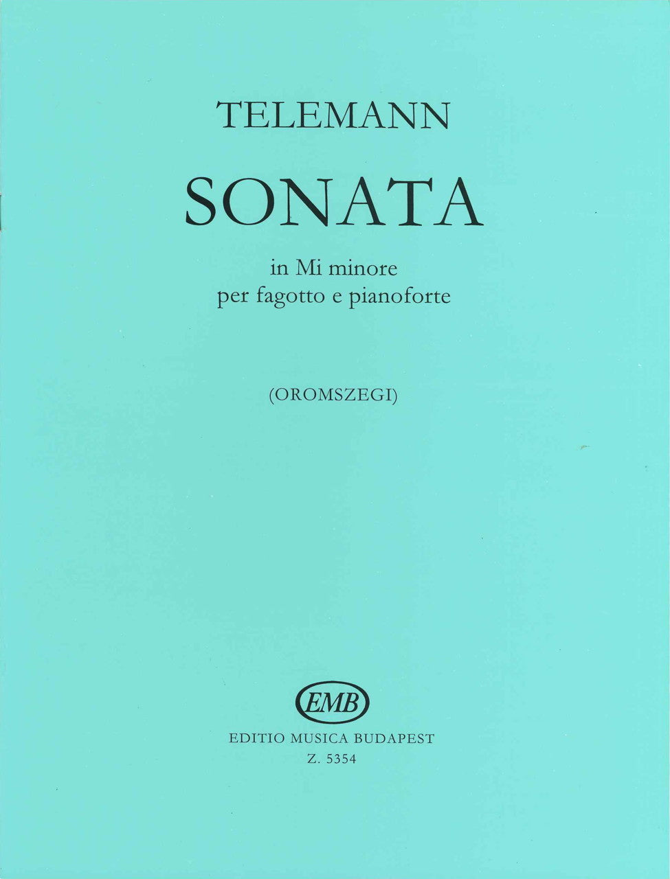 Telemann, Sonata in e (Editio Musica Budapest)