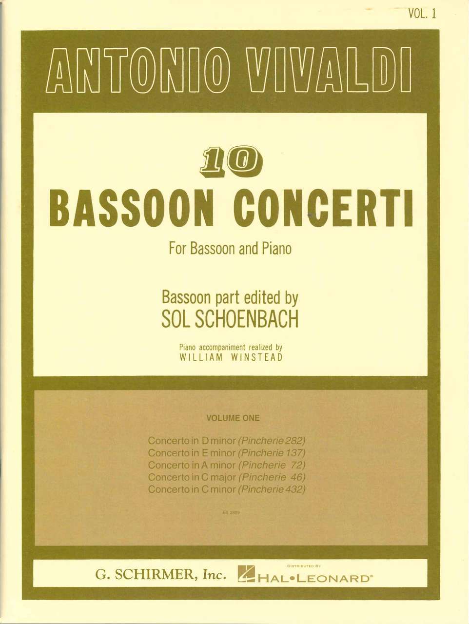 Vivaldi, 10 Bassoon Concerti, 1 (G.Schirmer)
