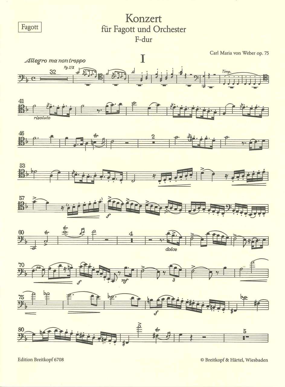 Weber, Concerto in F, op. 75 (Breitkopf)