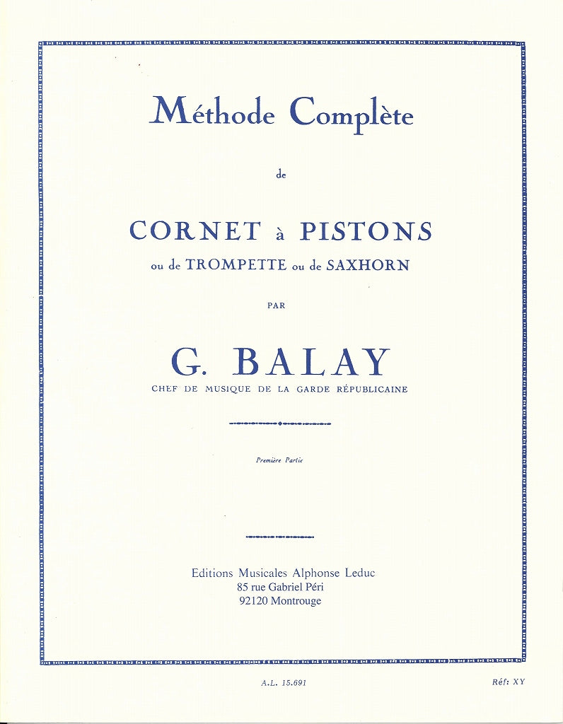 Balay, Methode complete de cornet 1 (Leduc)