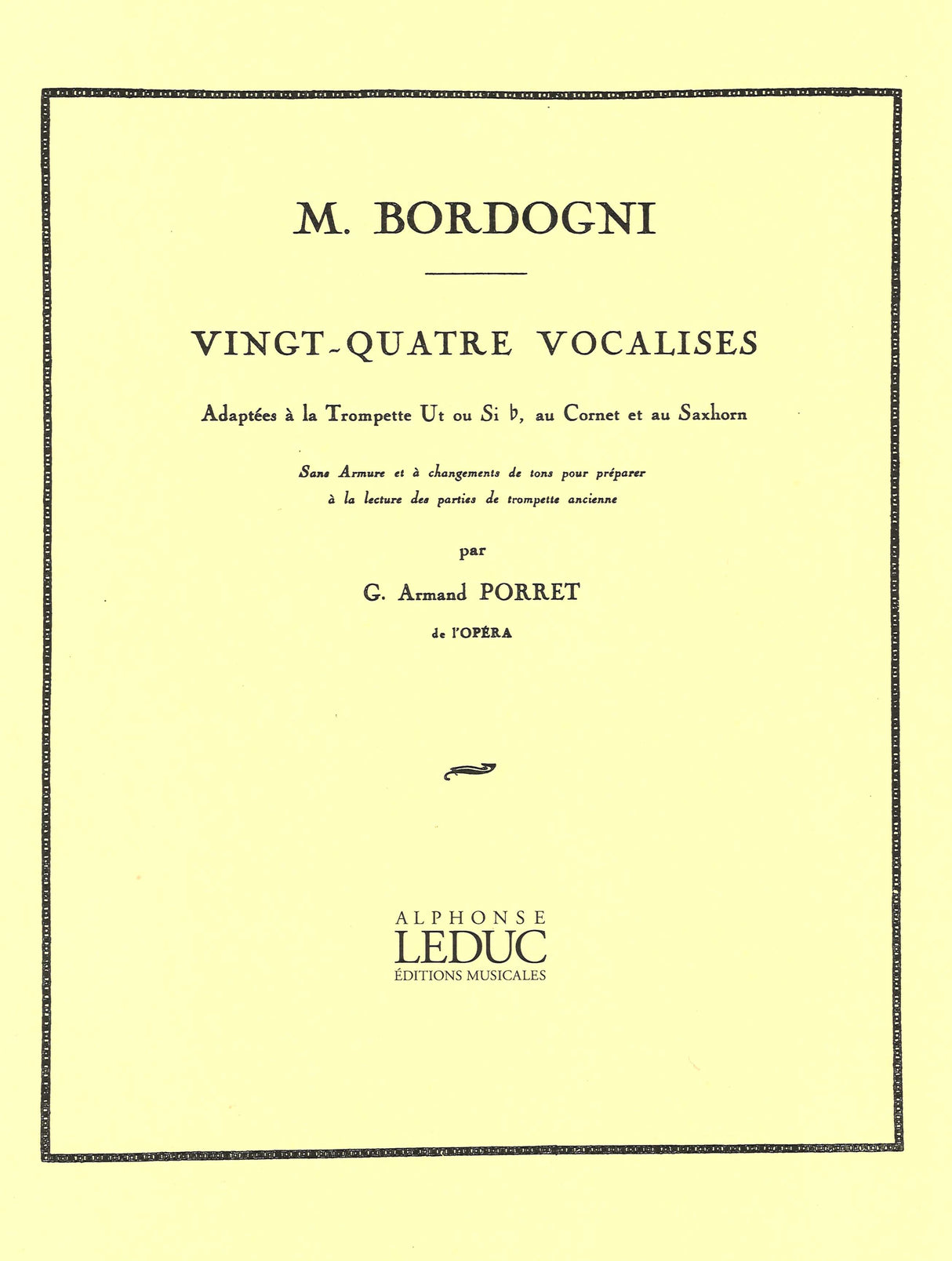 Bordogni, 24 Vocalises (Leduc)