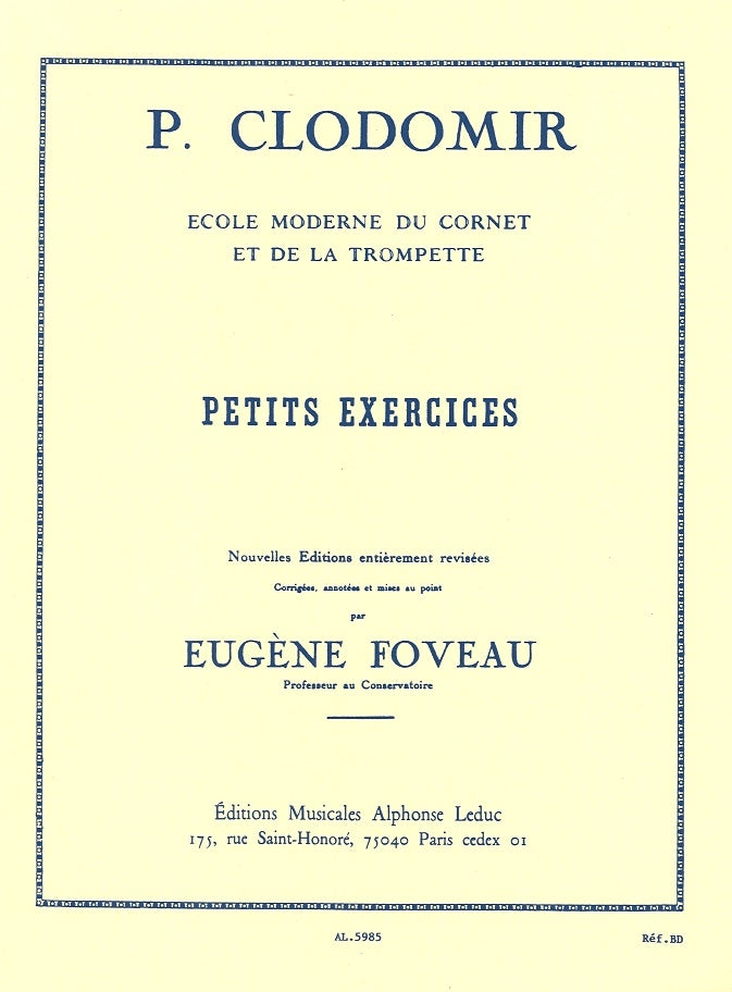 Clodomir, Petite Exercices op. 158 (Leduc)