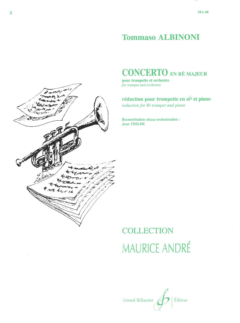 Albinoni, Concerto en Re majeur (Billaudot)