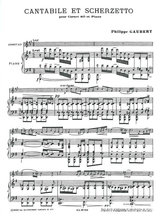 Gaubert, Cantabile et Scherzetto (Leduc)