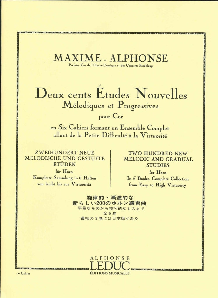 Maxime-Alphonse, 200 Etudes nouv., 1 (Leduc)