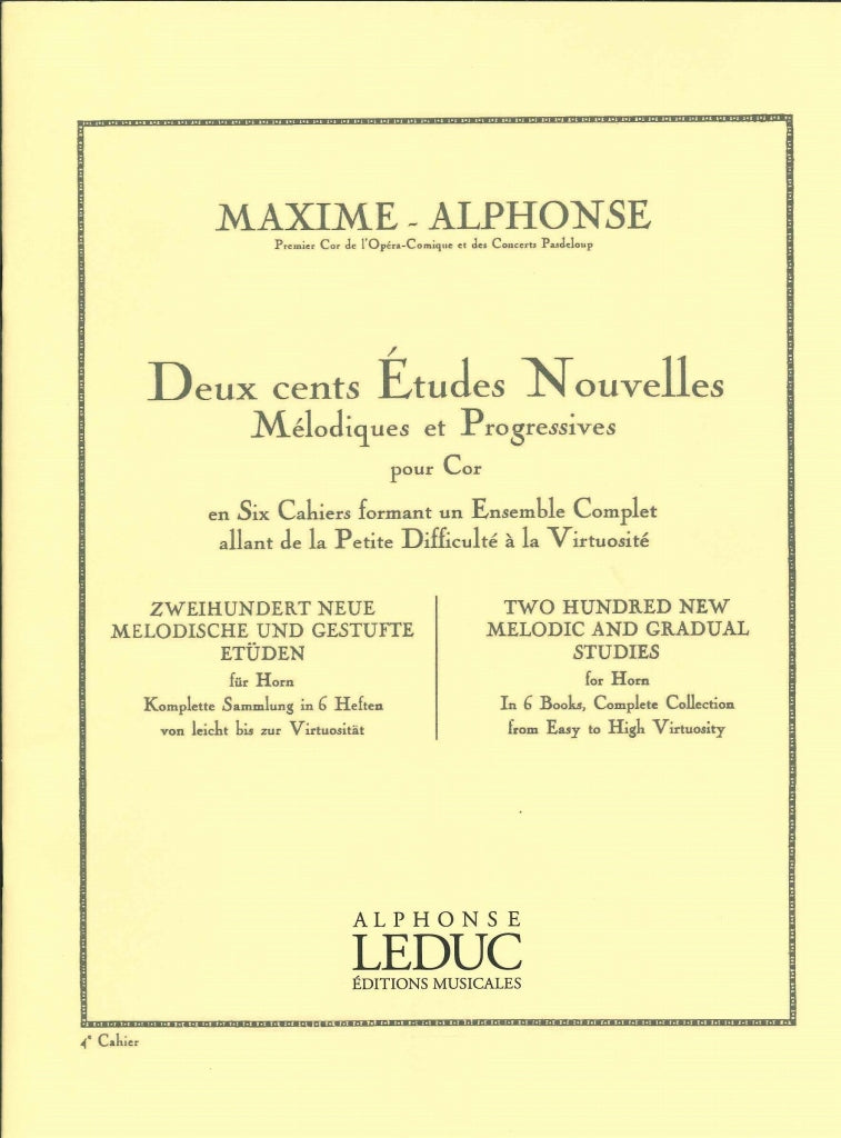 Maxime-Alphonse, 200 Etudes nouv., 4 (Leduc)
