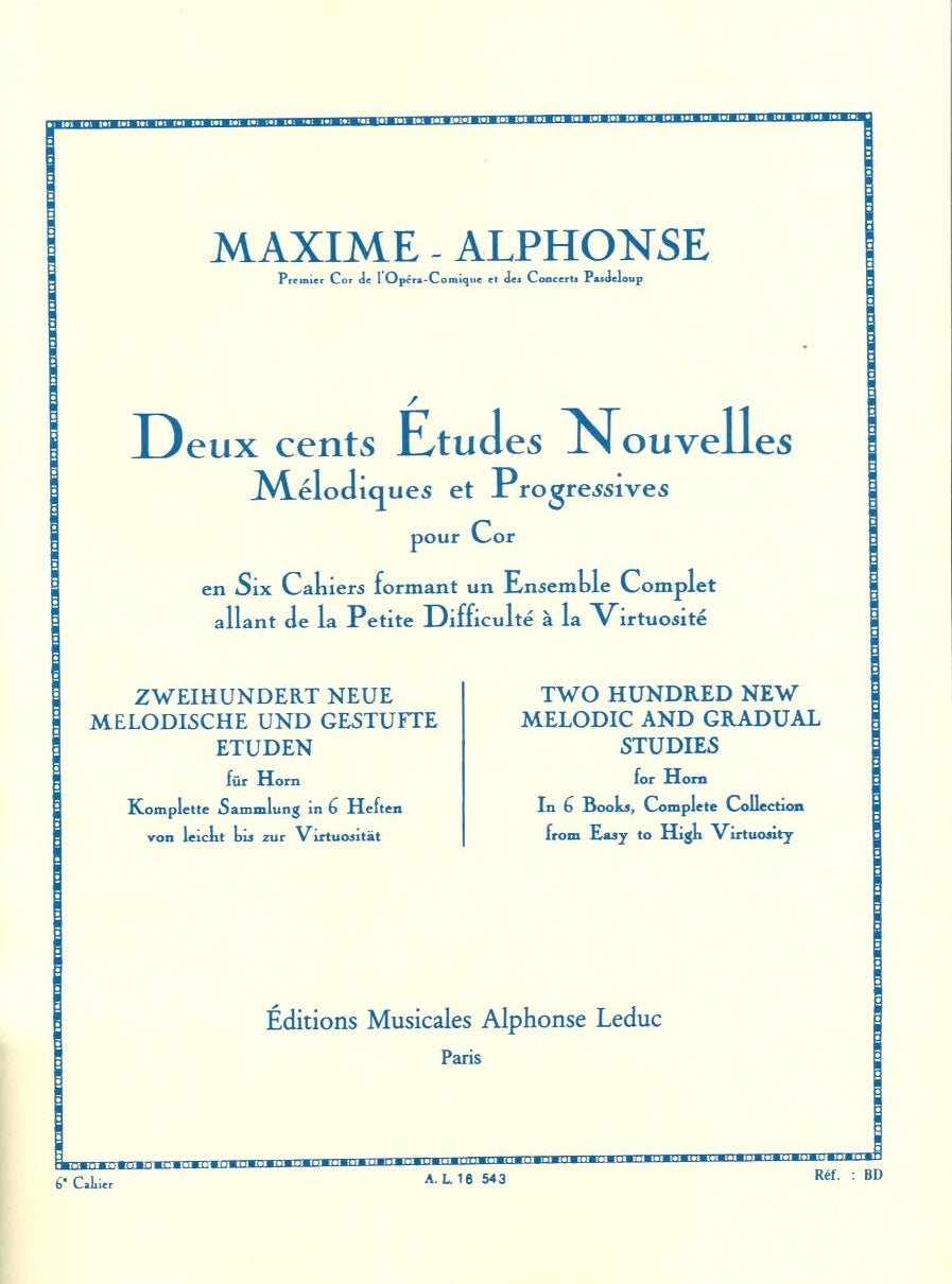 Maxime-Alphonse, 200 Etudes nouv., 6 (Leduc)