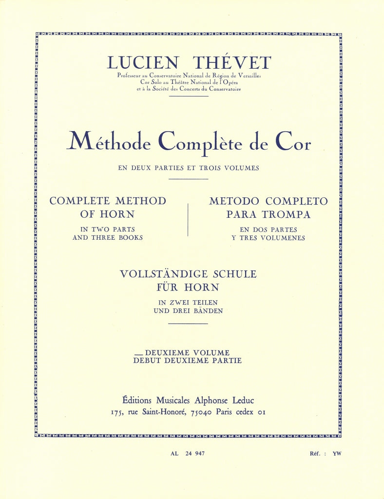 Thevet, Methode complete de cor 2 (Leduc)