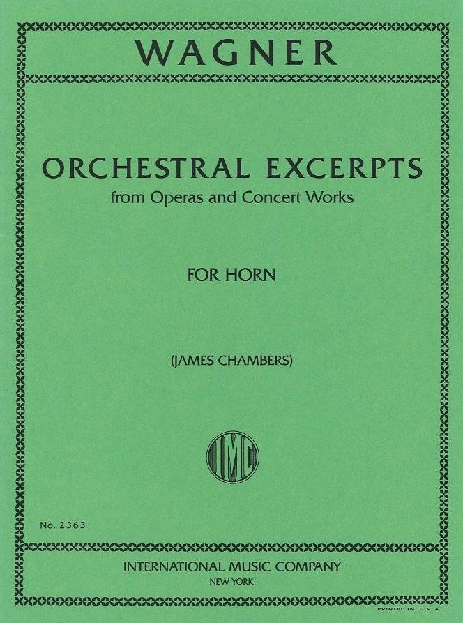 Wagner, Orchestral Excerpts (Chambers) (IMC)