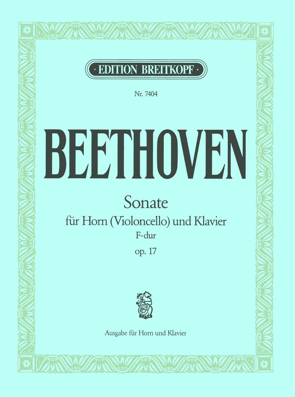 Beethoven, Sonata in F op. 17 (Damm) (Breitkopf)