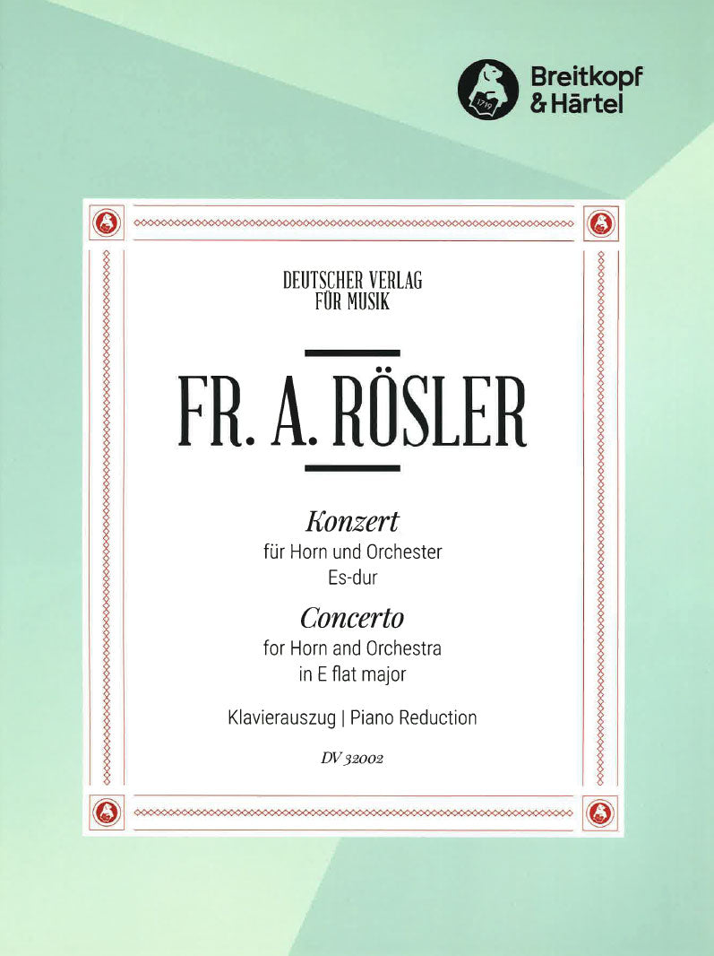 Rosetti(Rosler), Concerto in Eb (Damm) (Deutscher Verlag fur Musik)