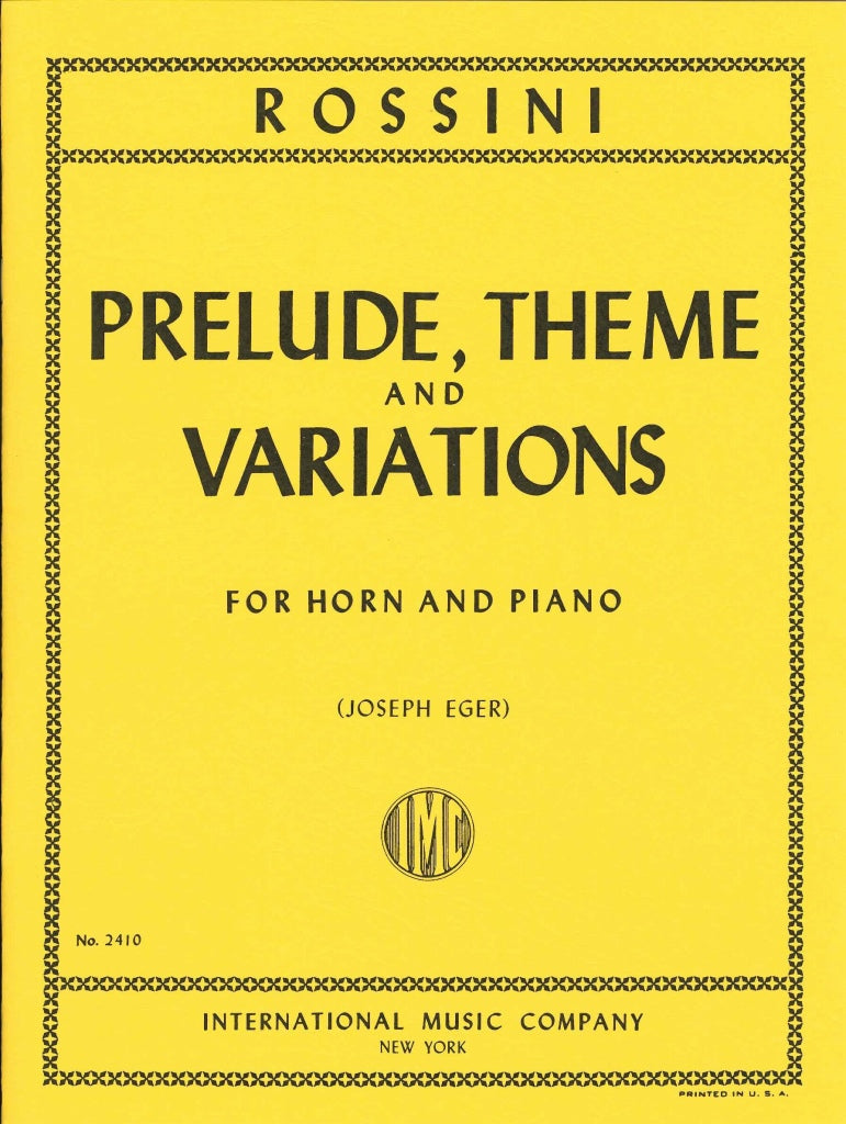 Rossini, Prelude, Theme & Variations (IMC)
