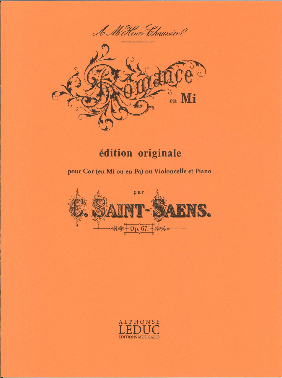Saint-Saens, Romance op. 67 in E (Hamelle)