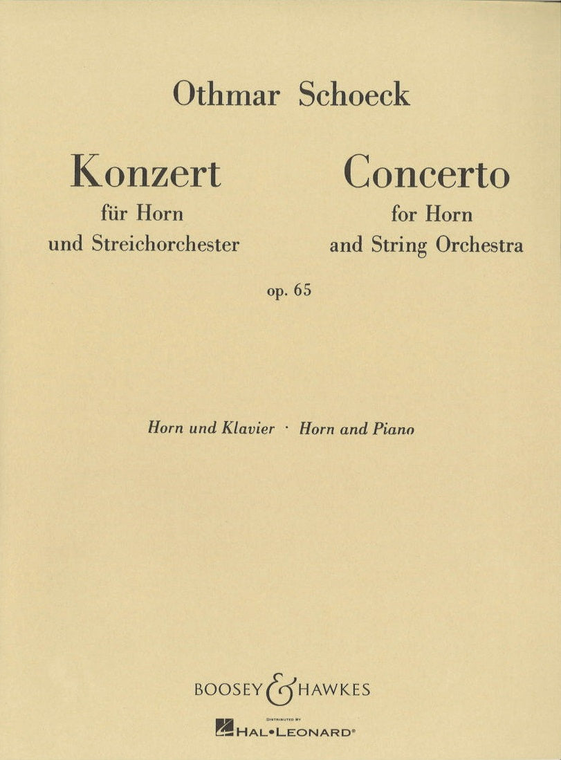 Schoeck, Concerto op. 65 (Boosey)