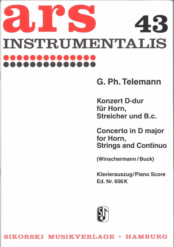 Telemann, Concerto TWV 51/D8 (Sikorski)