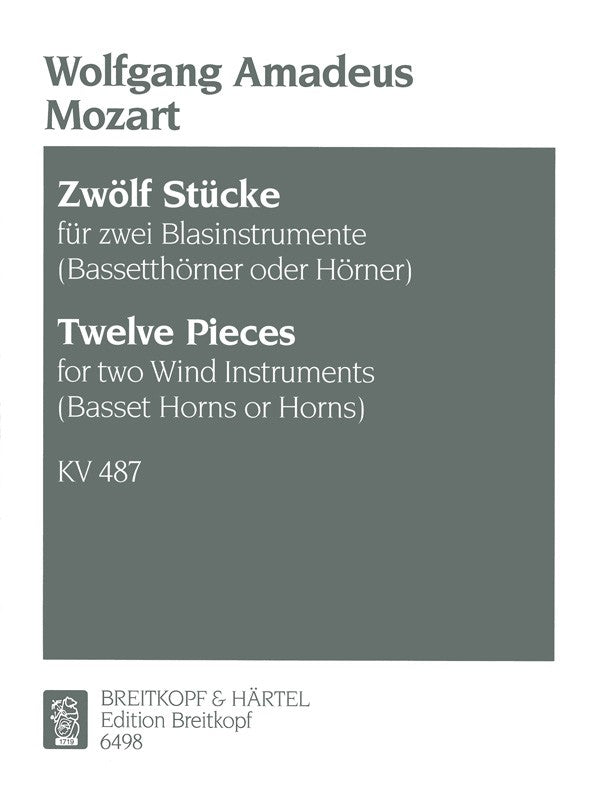 Mozart, 12 Duos KV 487(496a) (Breitkopf)