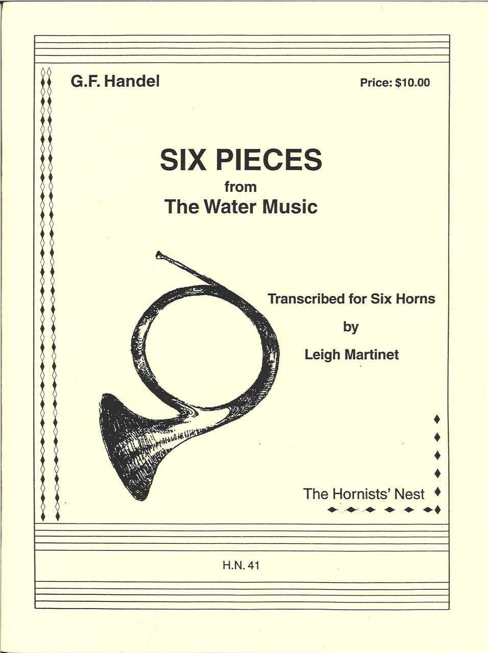 Handel, 6 Pieces from Water Music (6Hn) (Hornists' Nest)