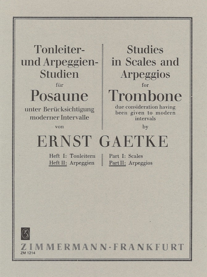 Gaetke, Tonleiter und Arpeggien 2 (Zimmermann)