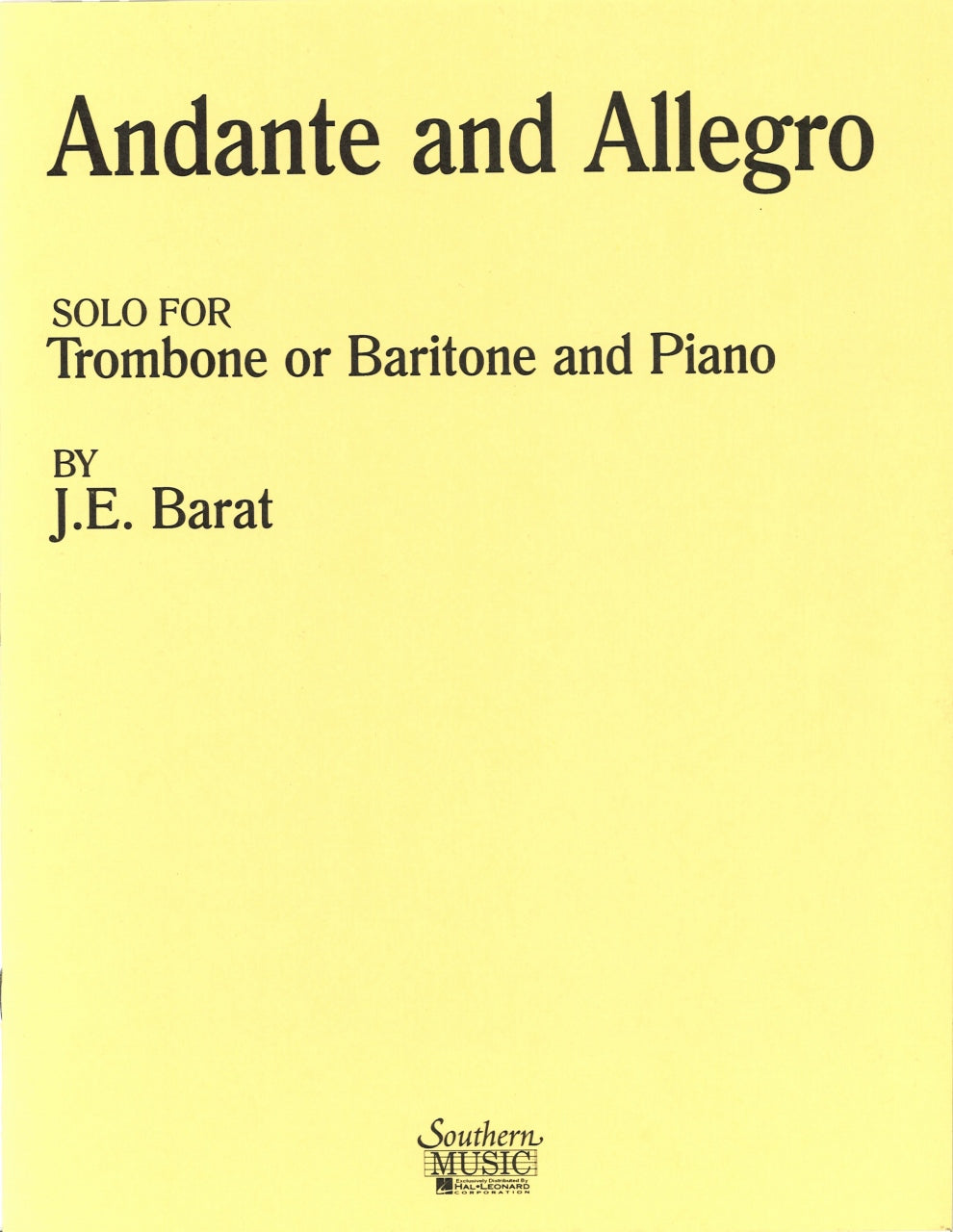 Barat,J.E., Andante & Allegro (Southern)