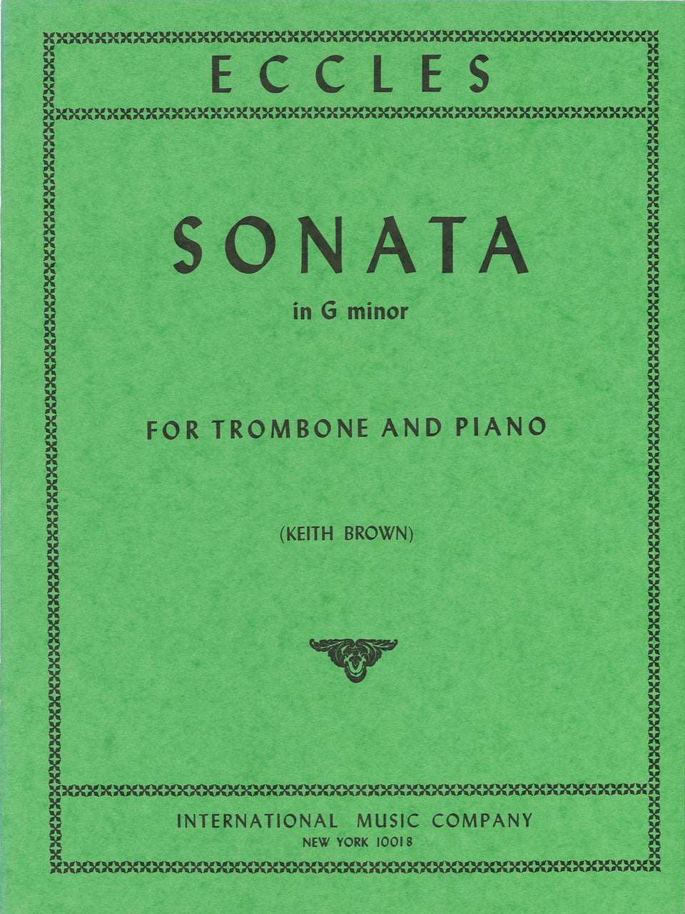 Eccles,H., Sonata in g (Brown) (IMC)