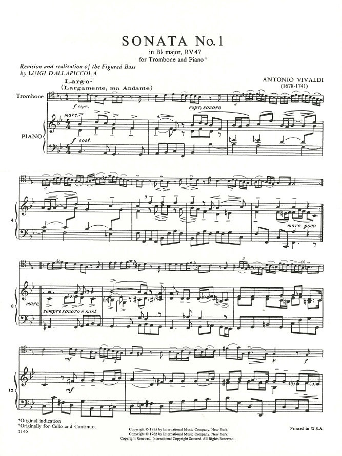 Vivaldi, Sonata No. 1 in Bb, RV 47 (IMC)