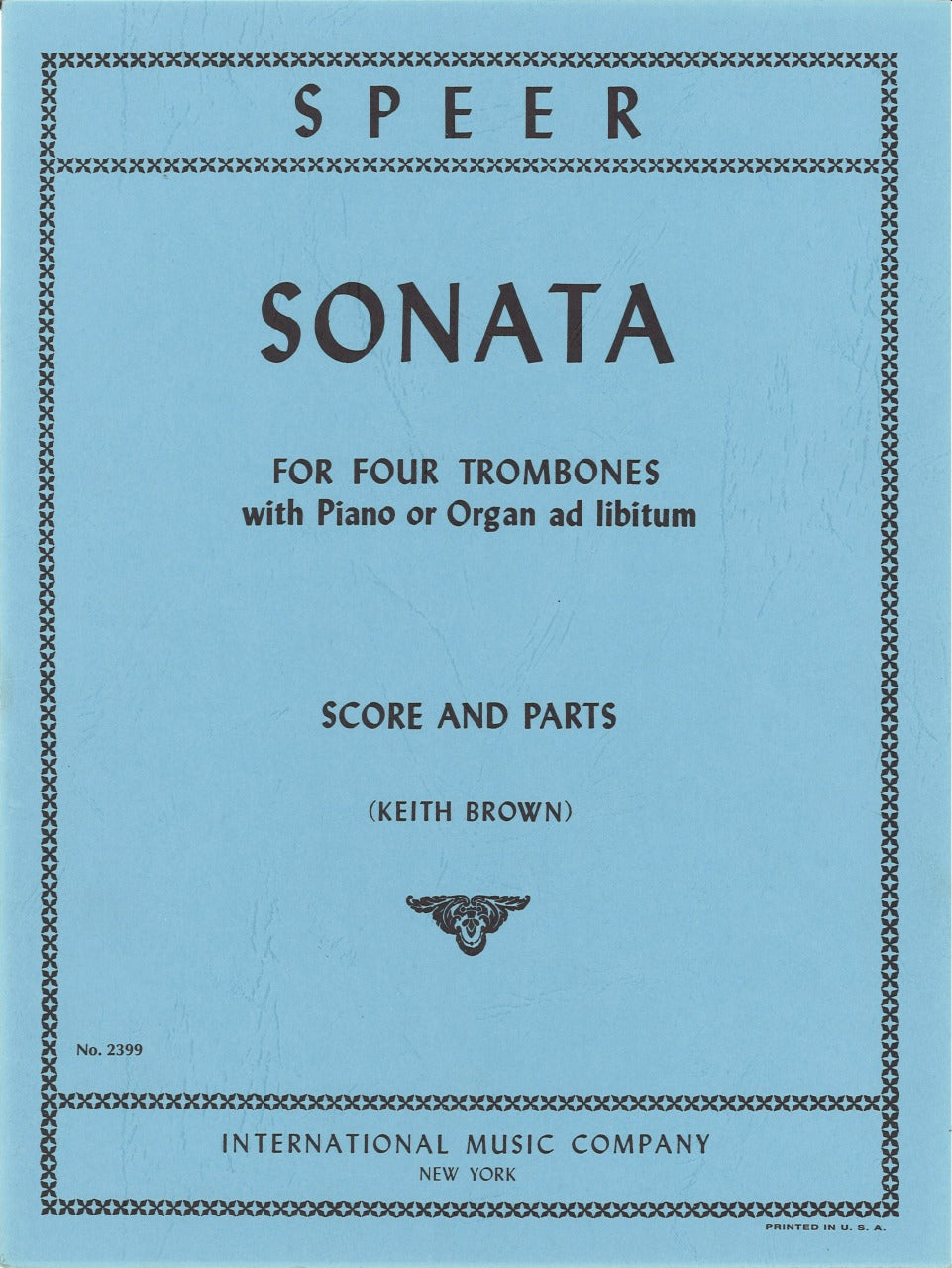 Speer, Sonata (4Tbn,Kybd ad lib.) (IMC)