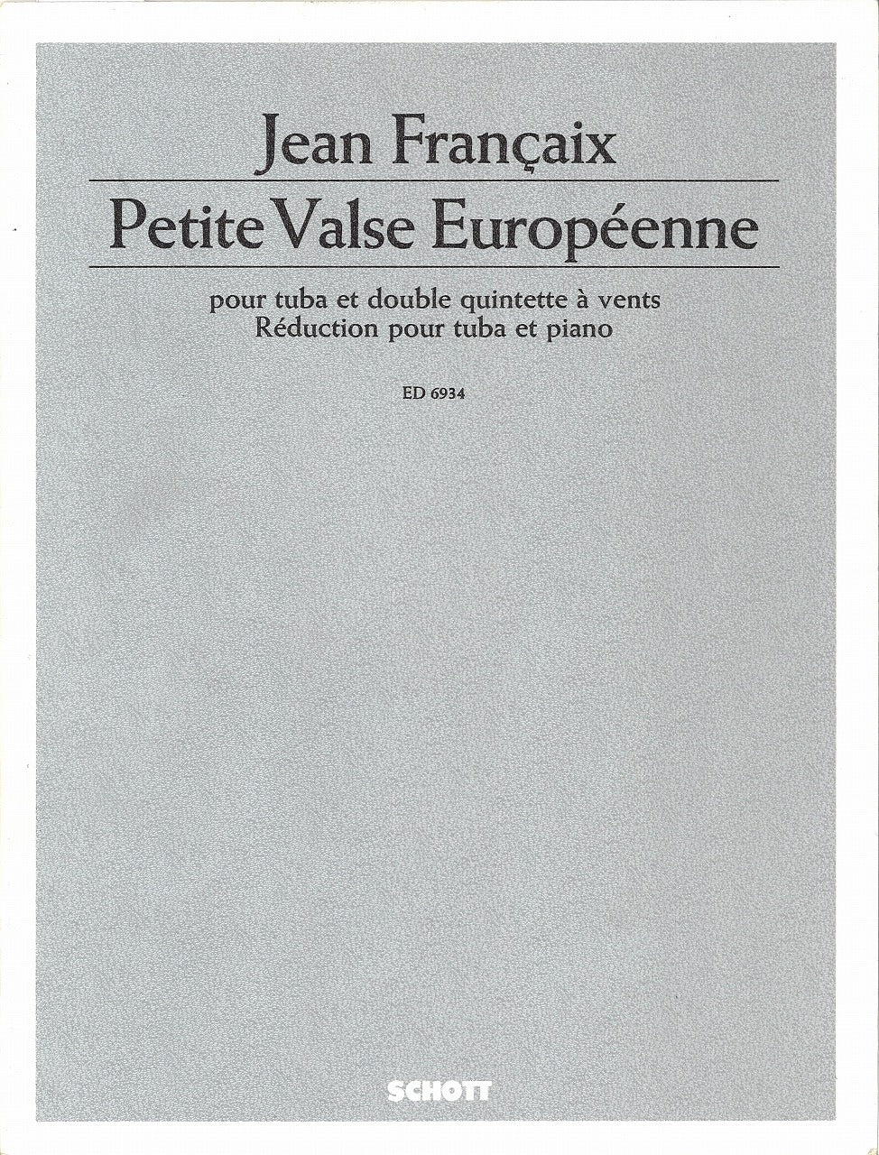 Francaix, Petite valse europeenne (Schott)