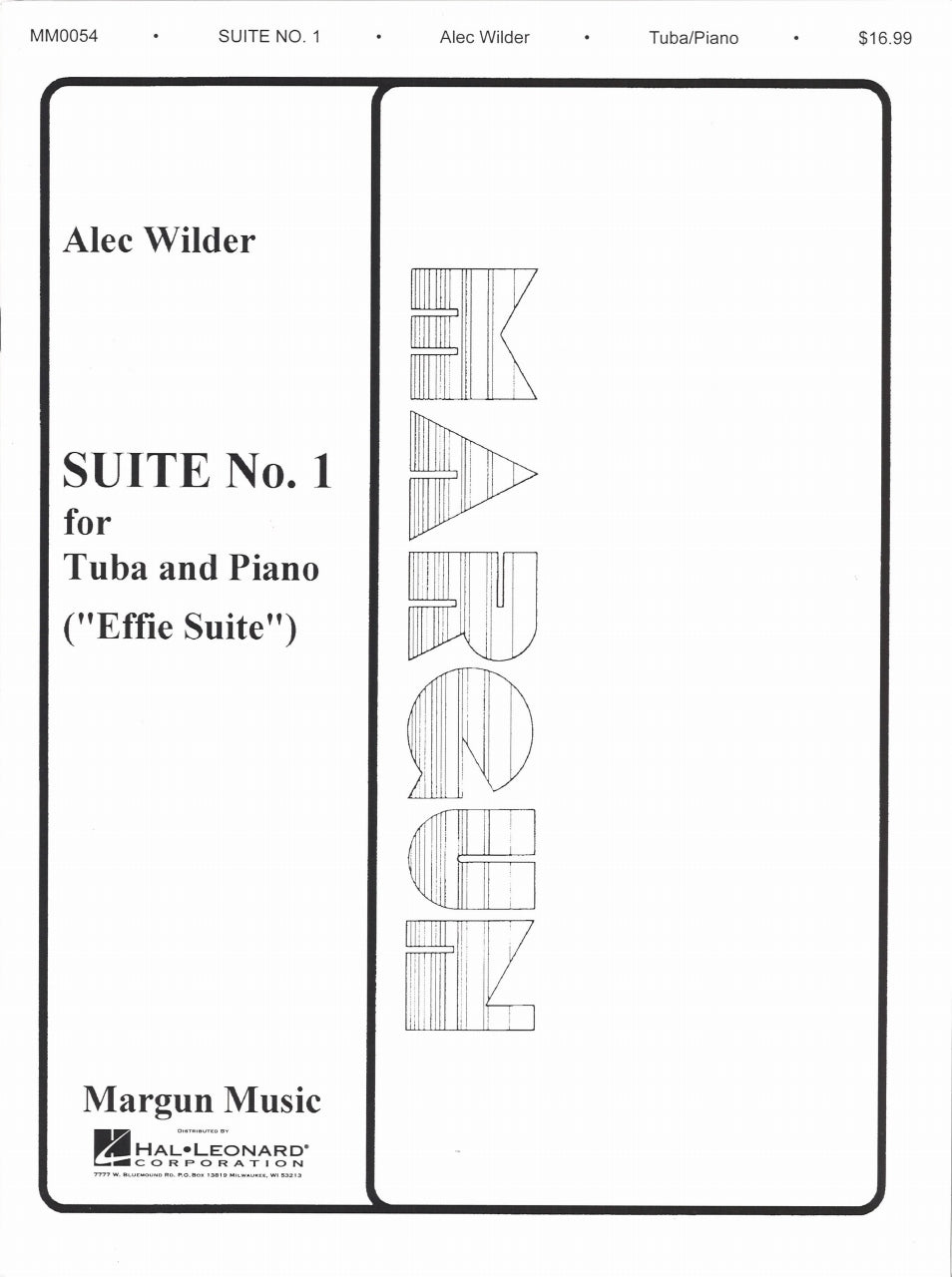 Wilder, Suite No. 1: Effie Suite (Margun Music)