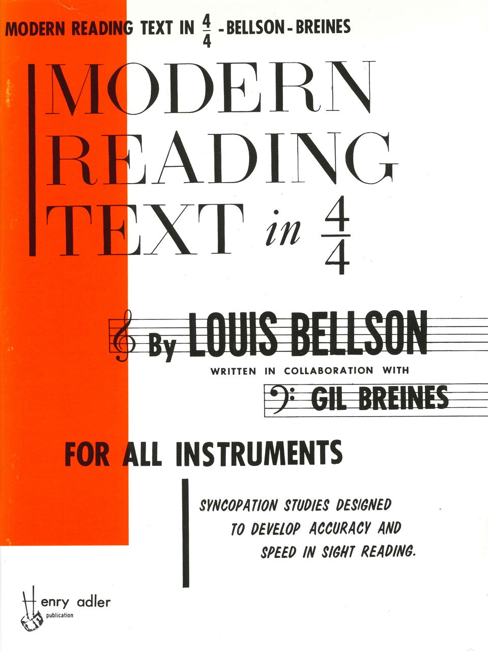 Bellson, Modern Reading Text in 4/4 (Henry Adler/Alfred)