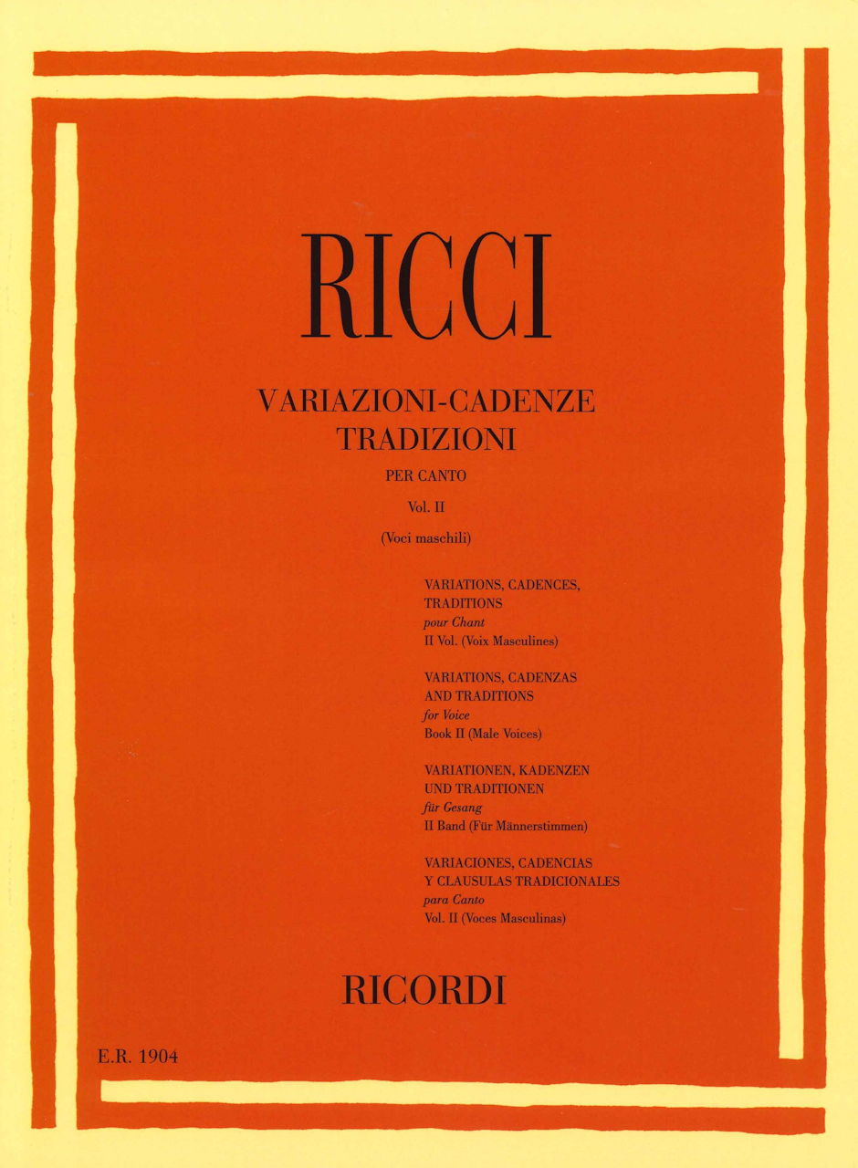 Ricci, Variazioni-cadenze tradiz. 2 Male (Ricordi)