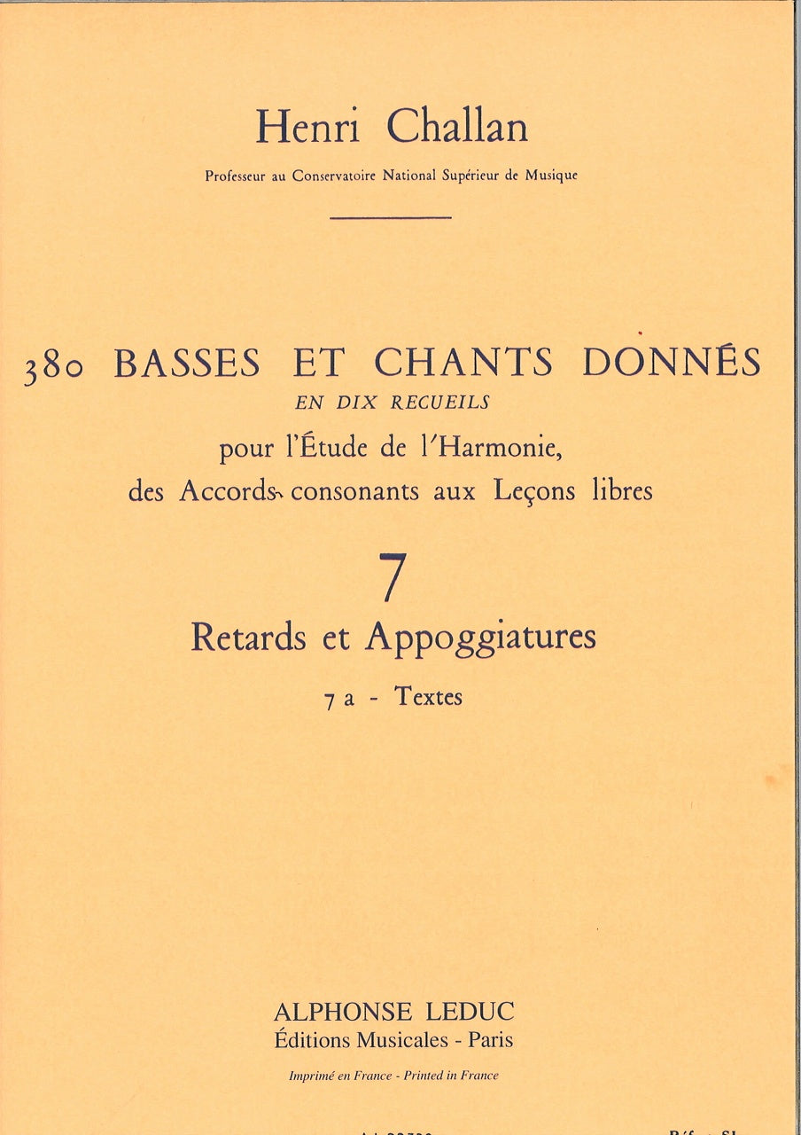 Challan, 380 Donnes 7a: Textes (Leduc)