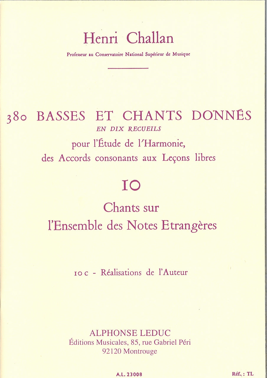 Challan, 380 Donnes 10c: Realisation (Leduc)