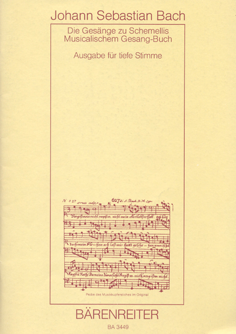 Bach, Schemellis Gesangbuch (t) (Barenreiter)