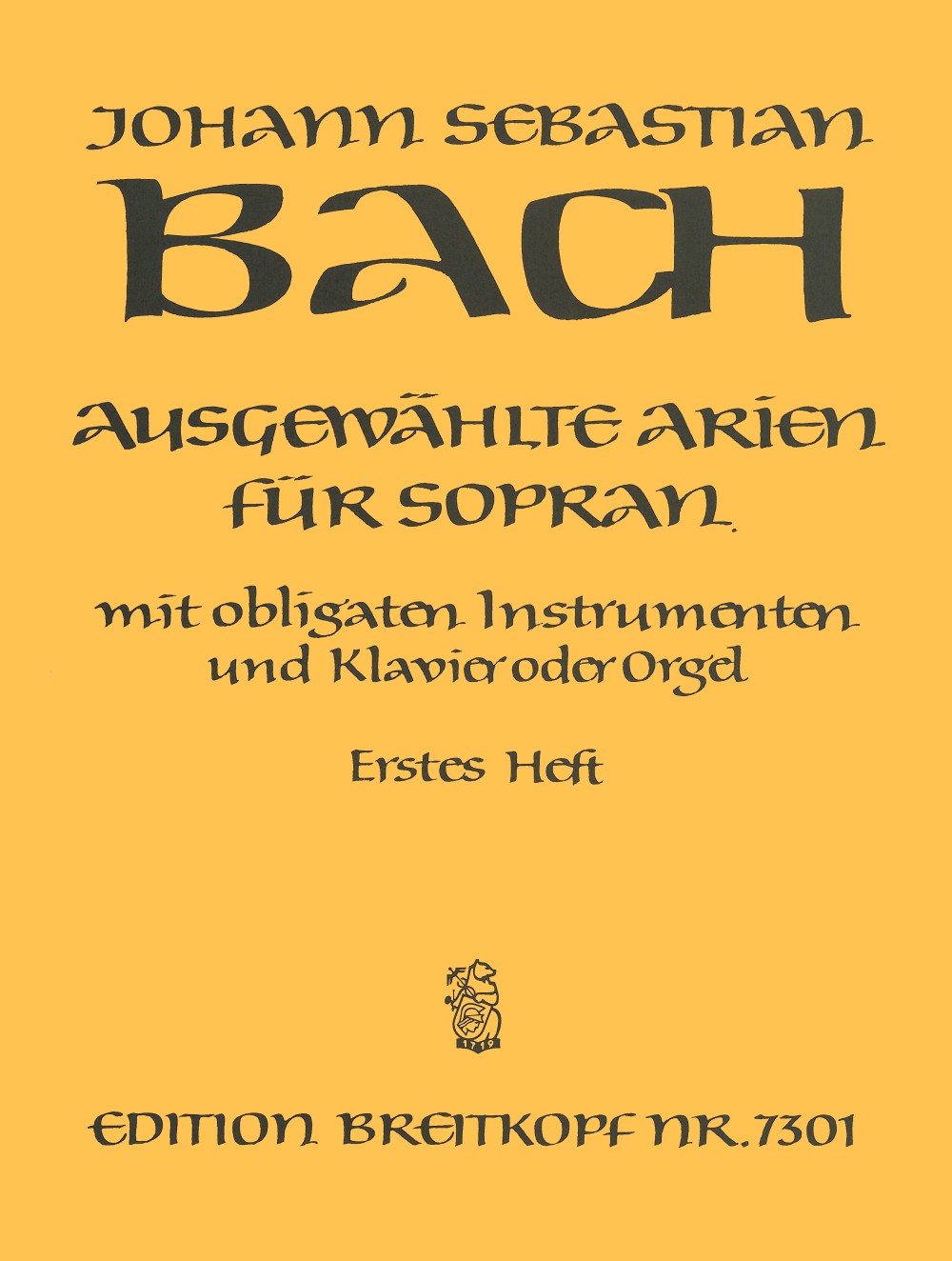 Bach, Ausgewahlte Arien fur Sopran 1 (Breitkopf)