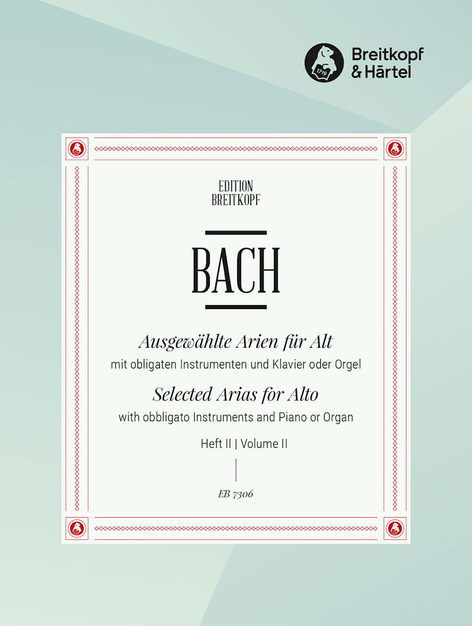 Bach, Ausgewahlte Arien fur Alt 2 (Breitkopf)