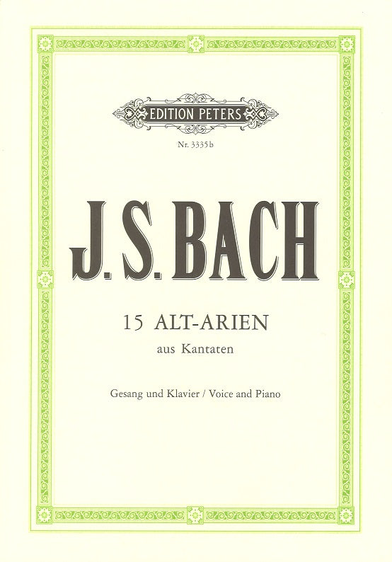 Bach, 15 Arien aus Kantaten (Alt) (Peters)