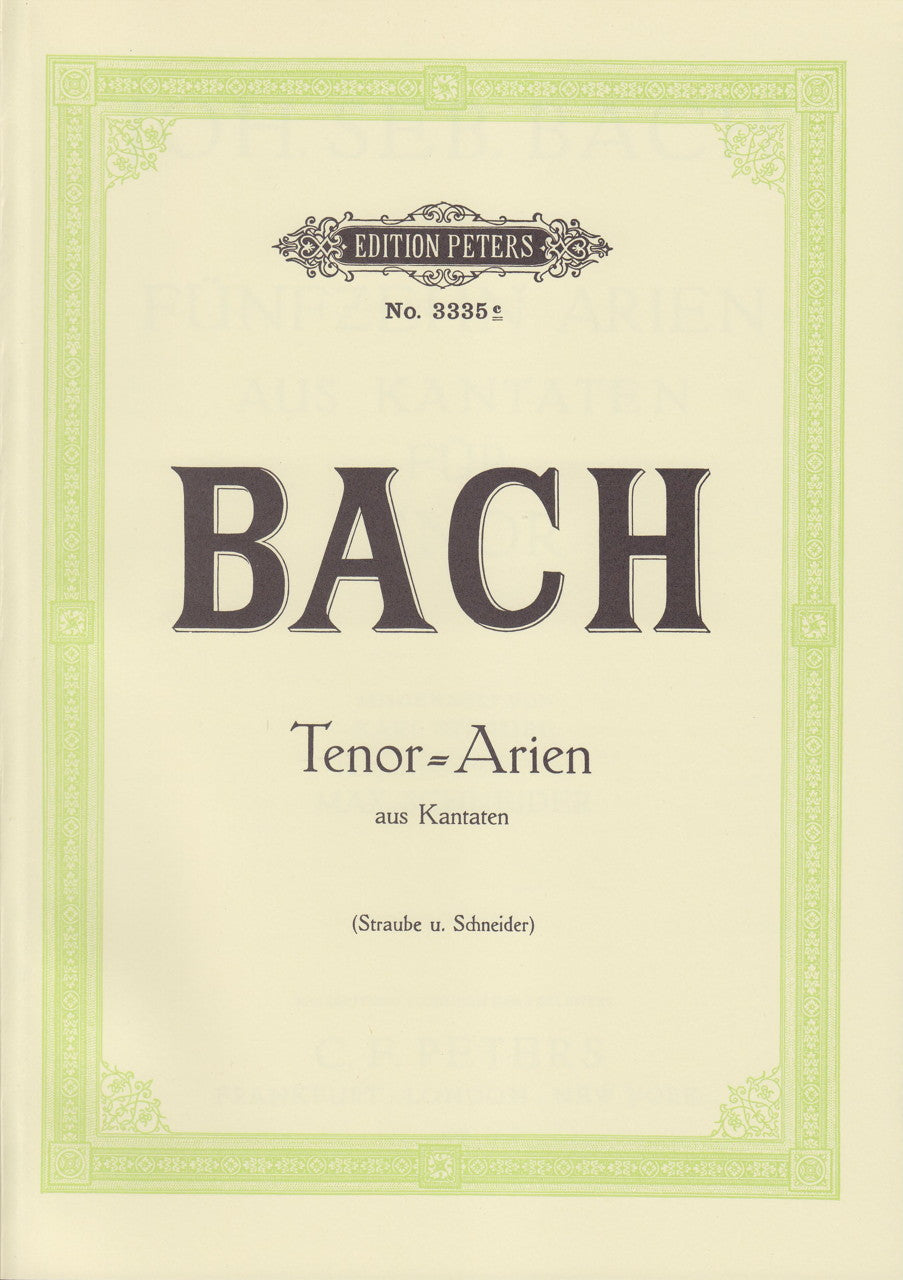 Bach, 15 Arien aus Kantaten (Ten) (Peters)
