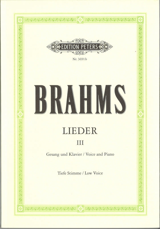 Brahms, Lieder 3 (tiefe) (Peters)