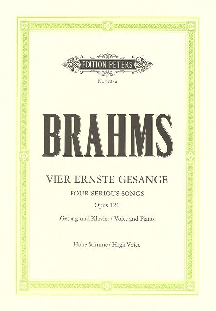 Brahms, 4 Ernste Gesange op. 121 (hohe) (Peters)