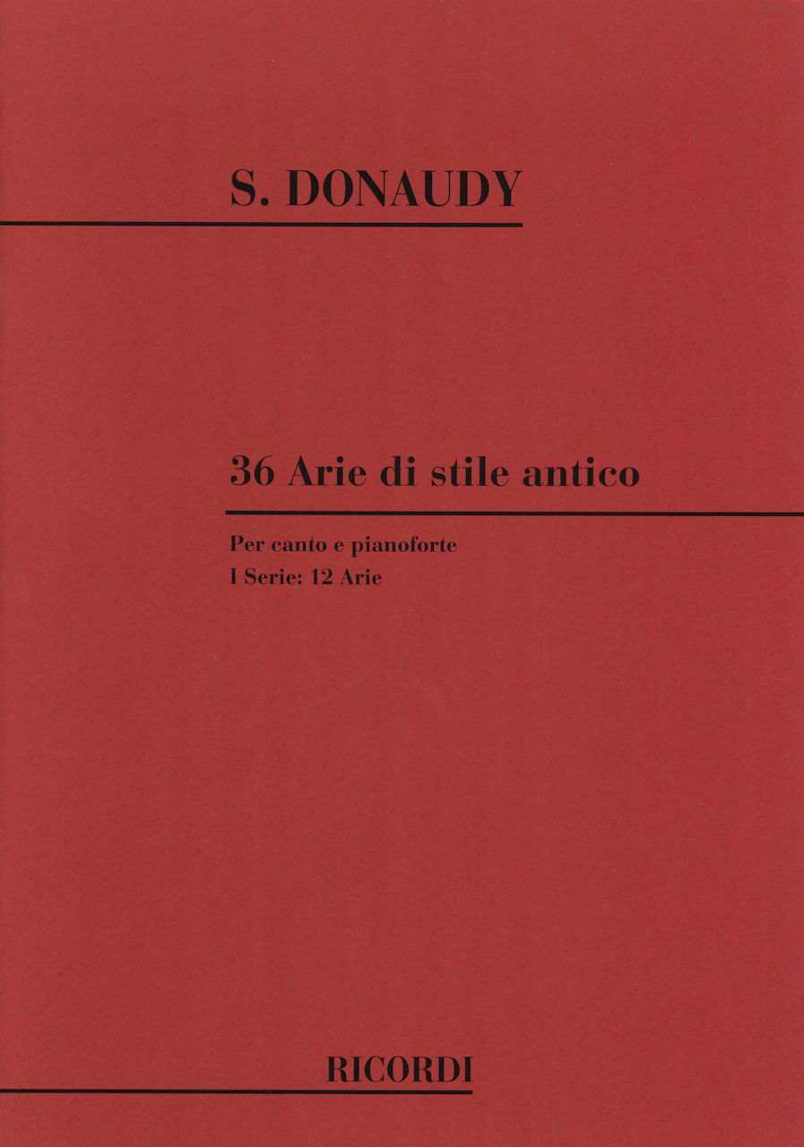 Donaudy, 36 Arie, 1: 12 Arie (Ricordi)