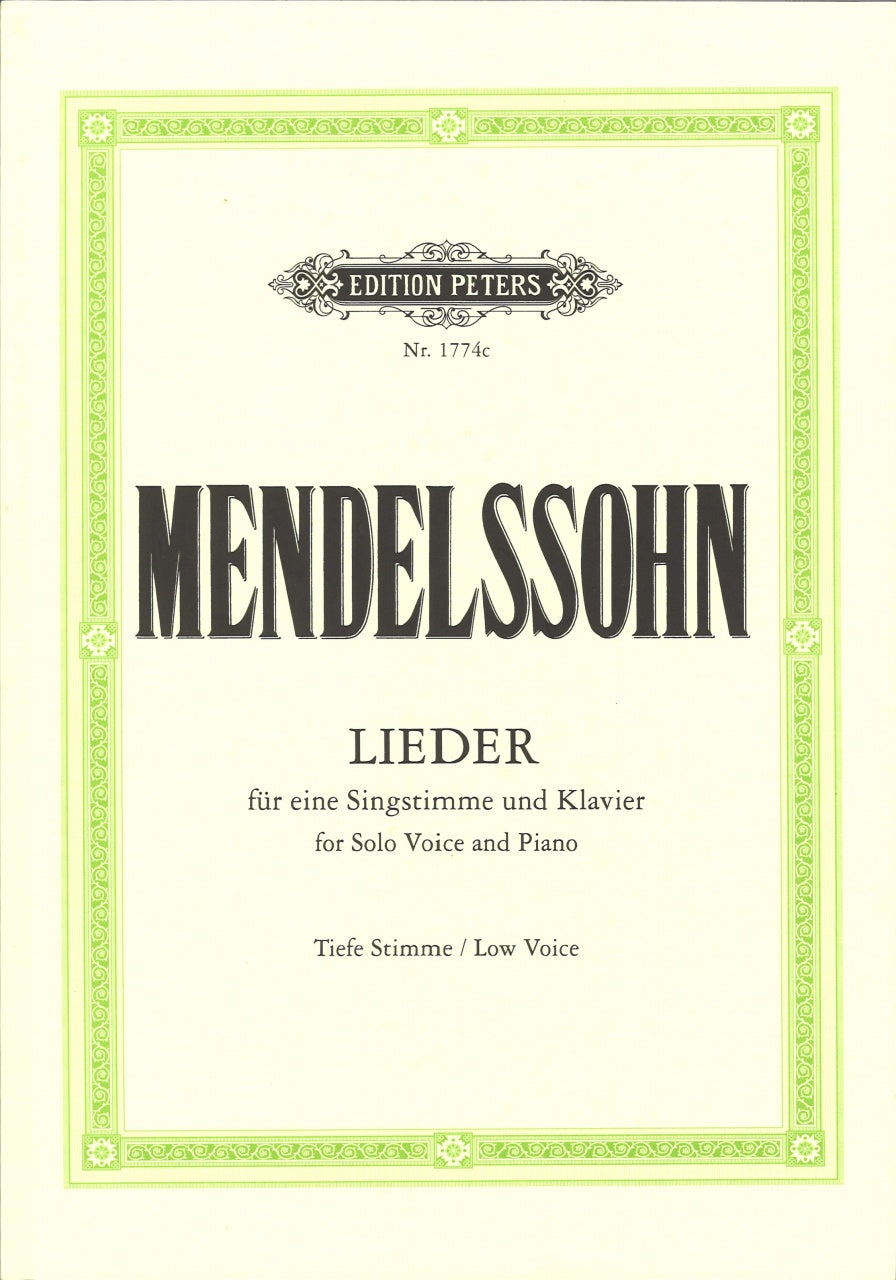 Mendelssohn, Lieder (tiefe) (Peters)