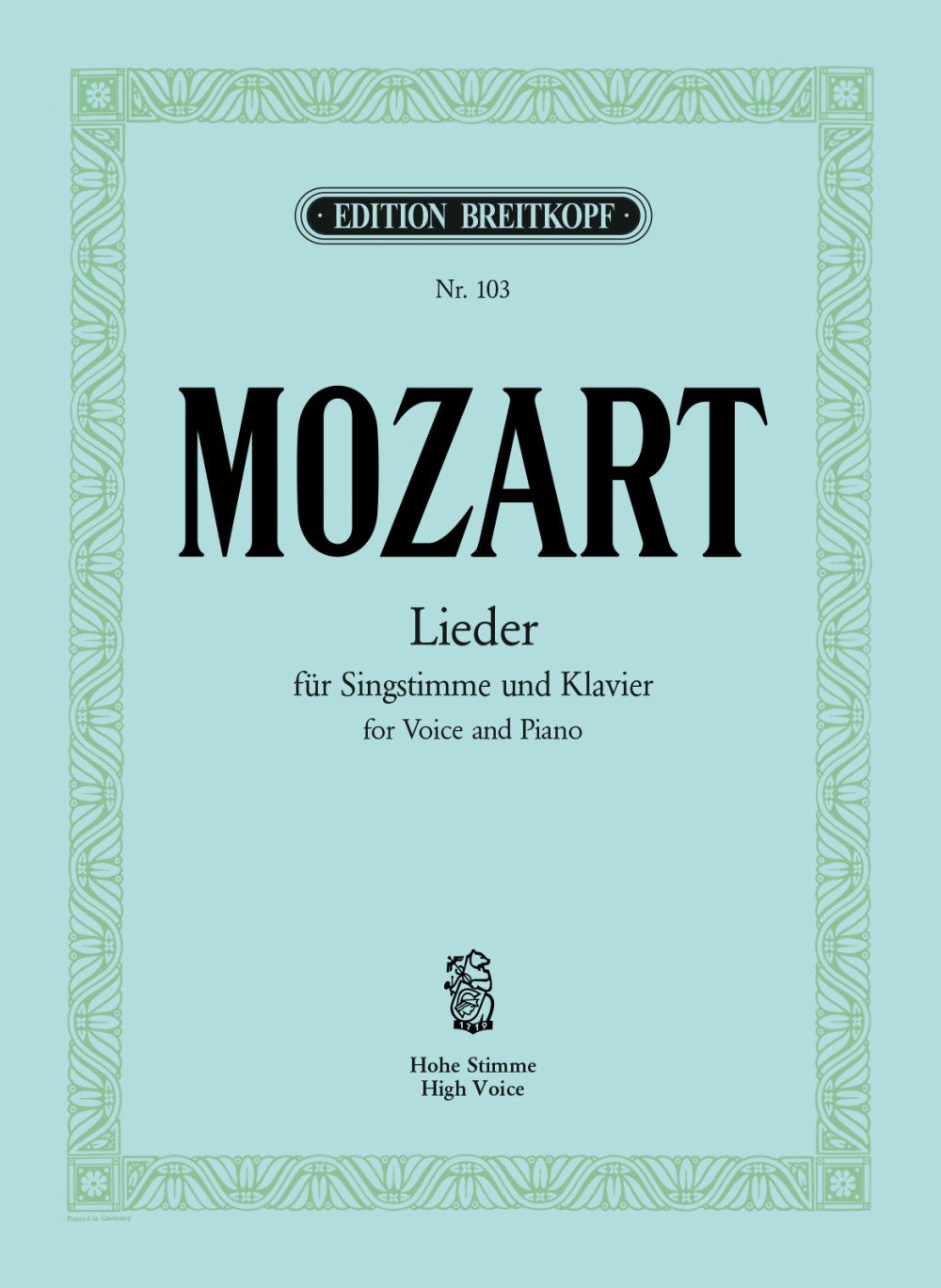 Mozart, Lieder (Breitkopf)