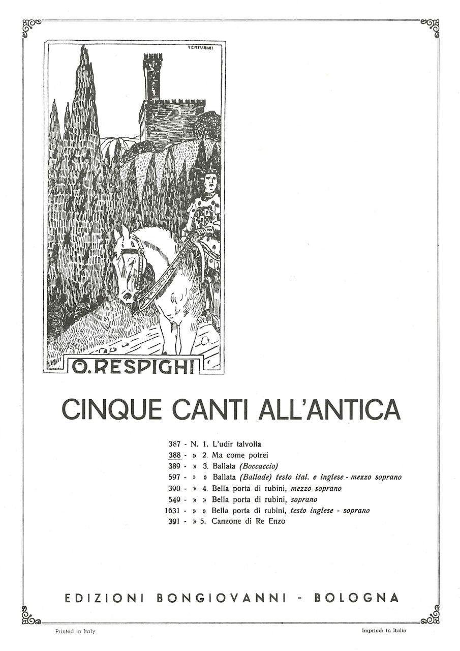 Respighi, 5 Canti all'antica, 2: Ma come (Bongiovanni)